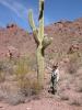 Anne with saguaro cactus