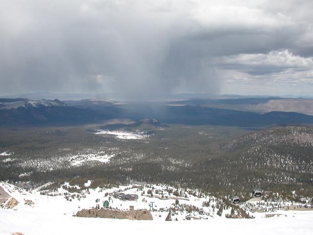 Massive volcanic caldera as seen from the top of Mammoth Mtn, CA