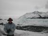 Standing at the foot of the Matanuska Glacier