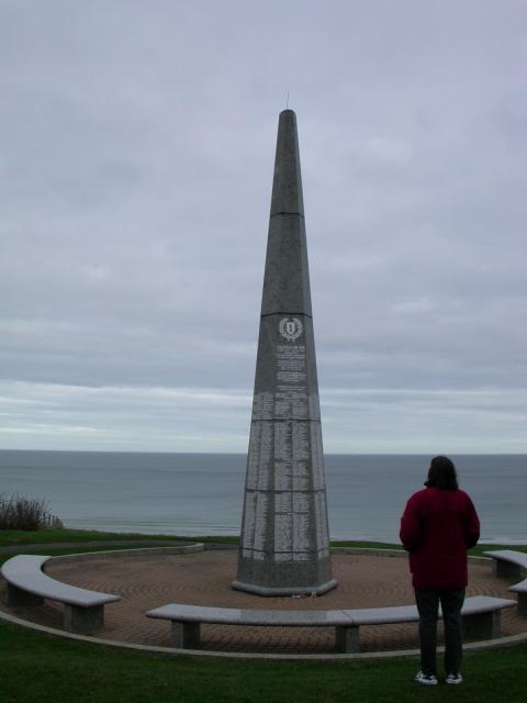 Laurie at the Colleville-Sur-Mer Memorial, Normandy, France