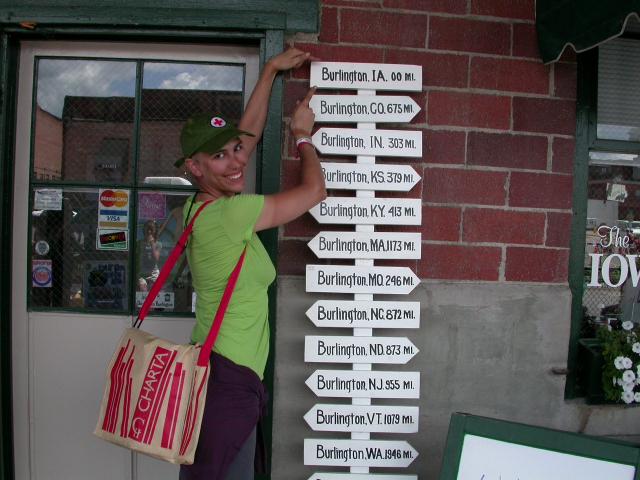 At visitor's center, Burlington, Iowa