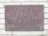 Dedication plaque for Bracewell Stadium