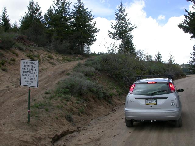 Warning Sign on Silver City Road