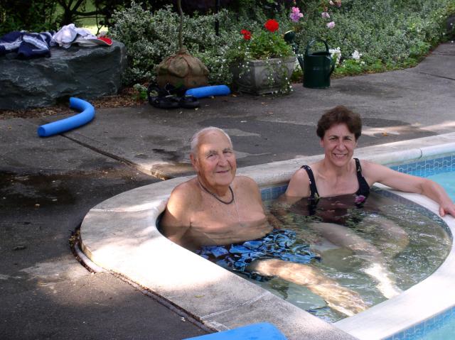 The Warrior with Patty in Hot Tub