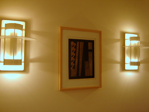 Woods Collage between Sconces