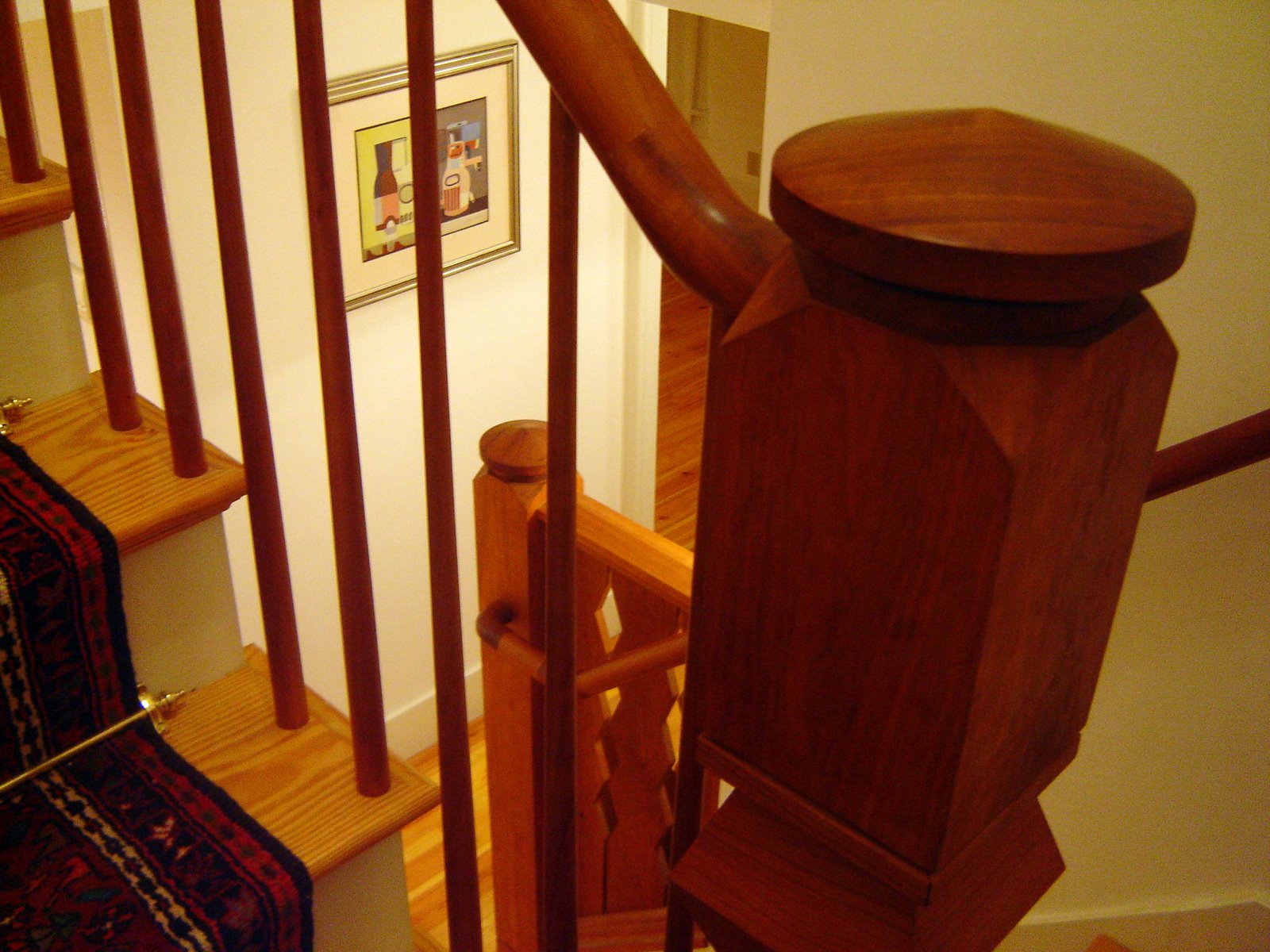 Cherry Staircase Robert Woods' Home