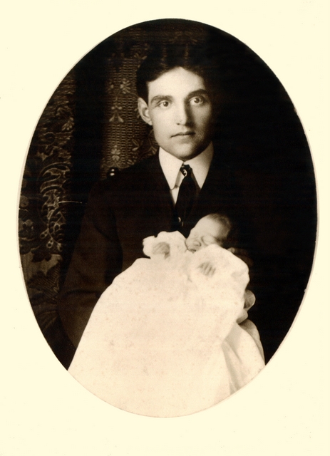 Frank J. Woods with baby Florence