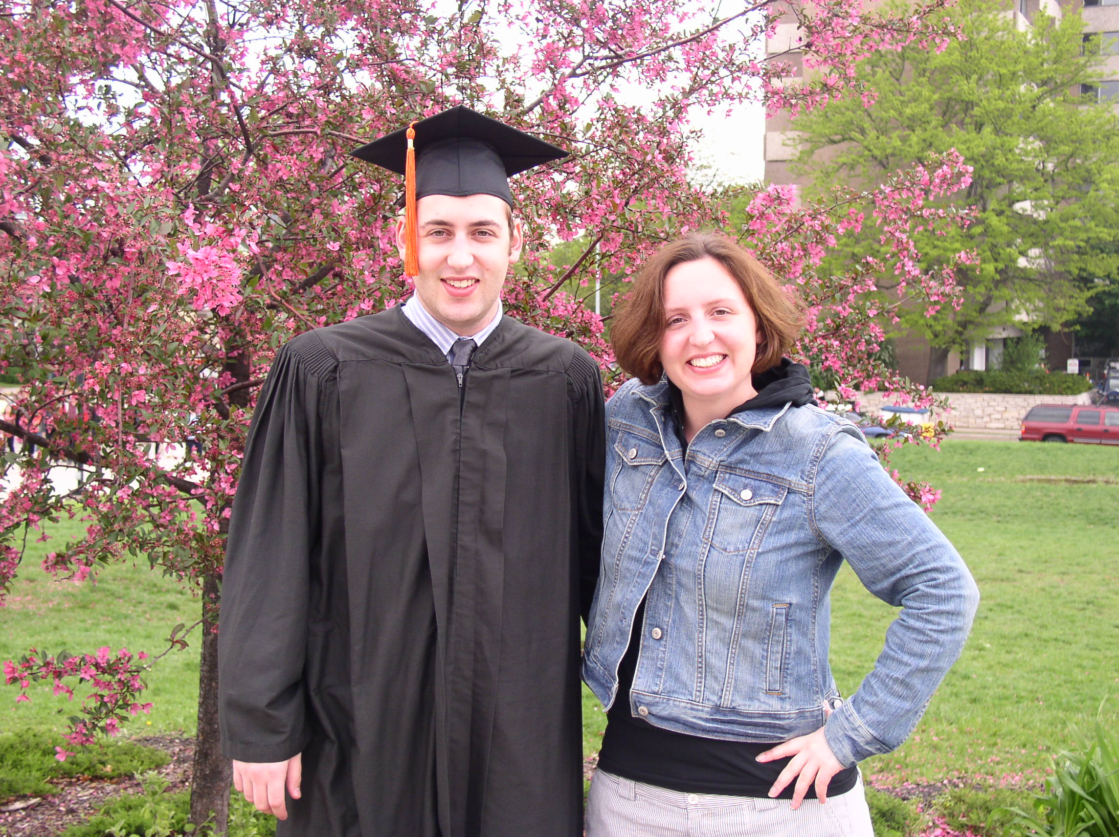 Jeff and Kara in front of Engineering